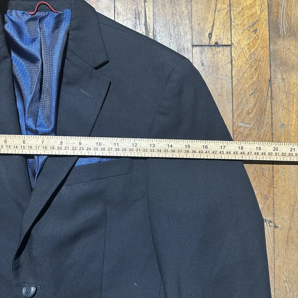 Billy‎ London Blazer Jacket Men's Size 36S Black Notch Lapel Single Breasted